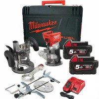 Milwaukee M18Ftr-0X M18 Trim Router in Hd Box with 2x 5.0ah Batteries and Charger