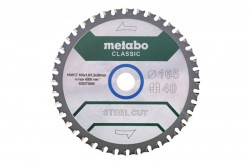 Metabo 628651000 HW/CT Steel Cut Circular Saw Blade 165 x 40T x 20mm - Classic