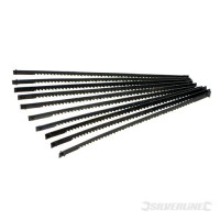 Silverline 763619 Pack of 10 Scroll Saw Blades 130mm 21tpi