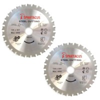 Spartacus 136 x 30T x 20mm Steel Cutting Circular Saw Blade Pack of 2