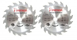 Spartacus 160 x 18T x 20mm Wood Cutting Circular Saw Blade Pack of 2