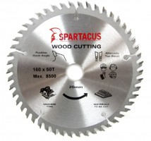 Spartacus 160 x 50T x 20mm Wood Cutting Circular Saw Blade