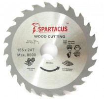Spartacus 165 x 24T x 30mm Wood Cutting Cordless Circular Saw Blade