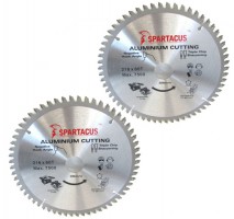 Spartacus 216 x 60T x 30mm Aluminium Cutting Circular Saw Blade Pack of 2