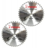 Spartacus 250 x 40T x 30mm Wood Cutting Circular Saw Blade Pack of 2