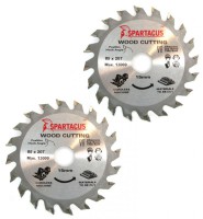 Spartacus 85 x 20T x 15mm Wood Cutting Cordless Circular Saw Blade Pack of 2
