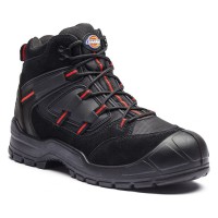 Dickies FA247B Everyday Safety Work Boots - Black & Red - Size 4