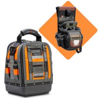Veto Pro Pac Tech MCT Hi-Viz Orange Closed Top Tool Bag with Promotional DP3 Drill and Tool Pouch