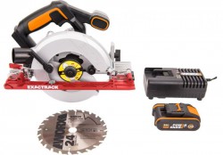 Worx WX530 ExacTrack Cordless Circular Saw 20V With 2Ah Battery and Charger