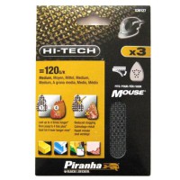 Black & Decker Piranha X39127 Pack of 3 Hi-Tech Mouse Mesh Sanding Sheets 120G
