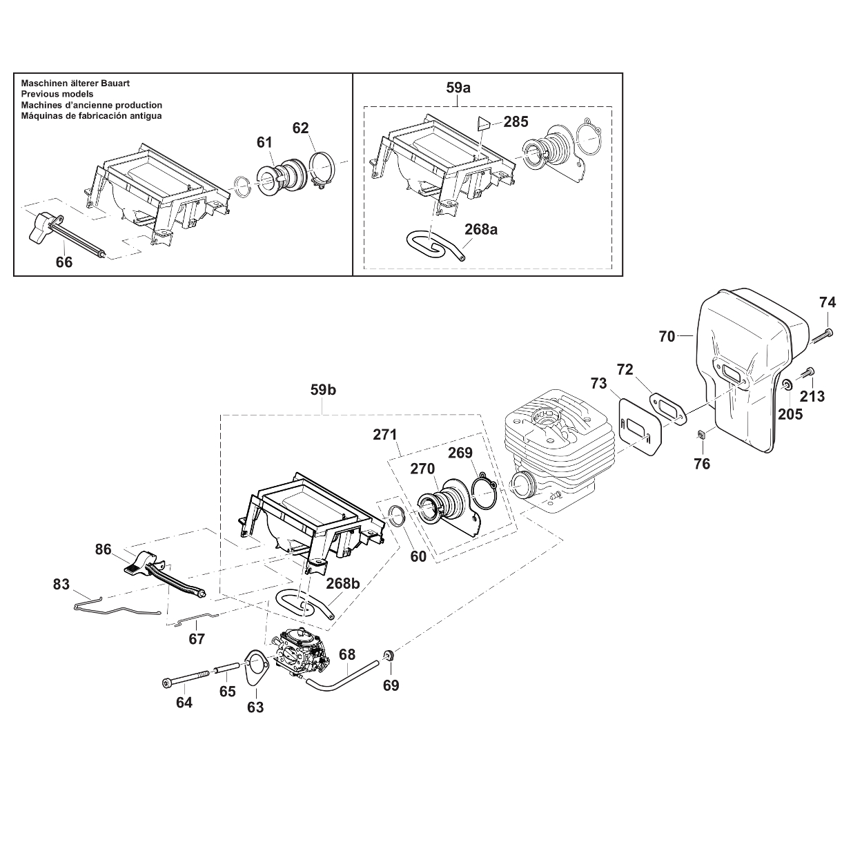 Spares for Makita Dpc6430 64cc Petrol Disc Cutter SPARE_DPC6430 from