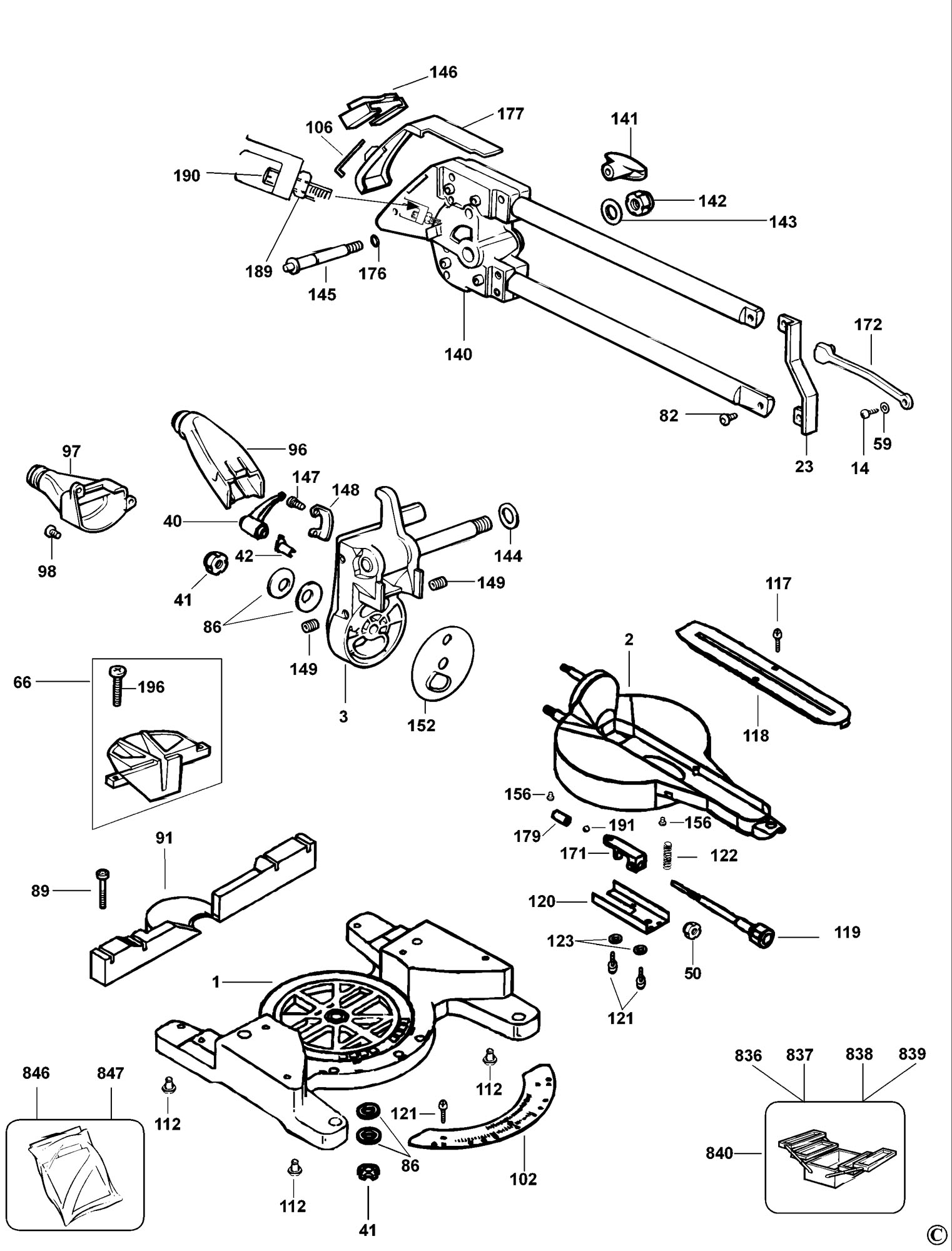 Model: DEWALT DW707 MITRE SAW (TYPE 2)