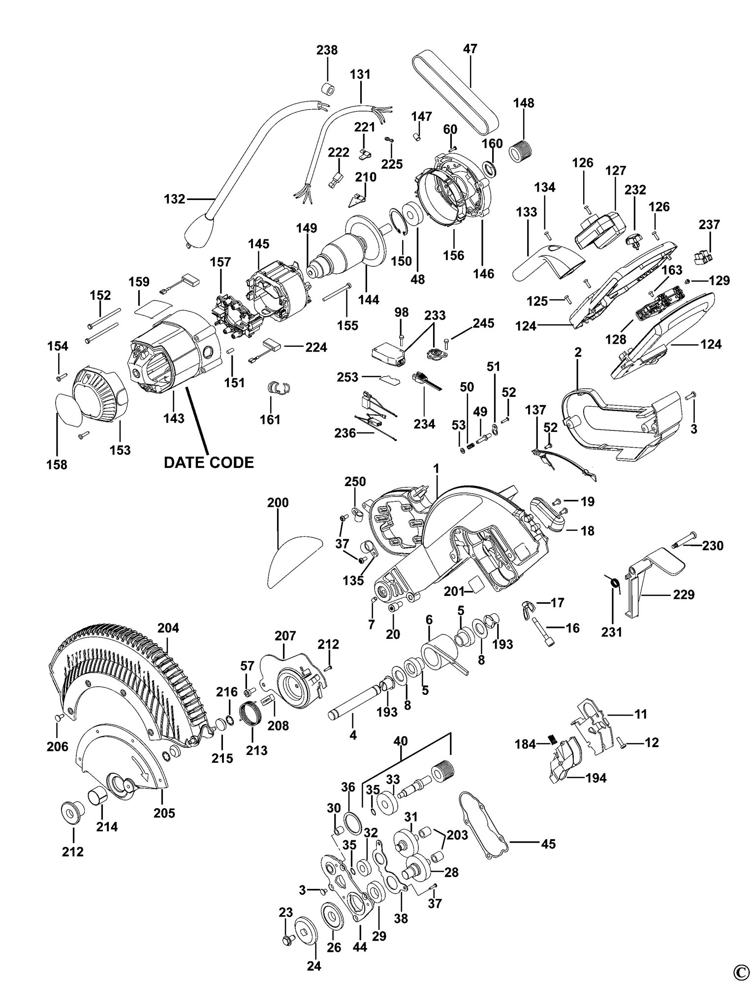 Parts Diagram For Dewalt Dws709 Miter Saw