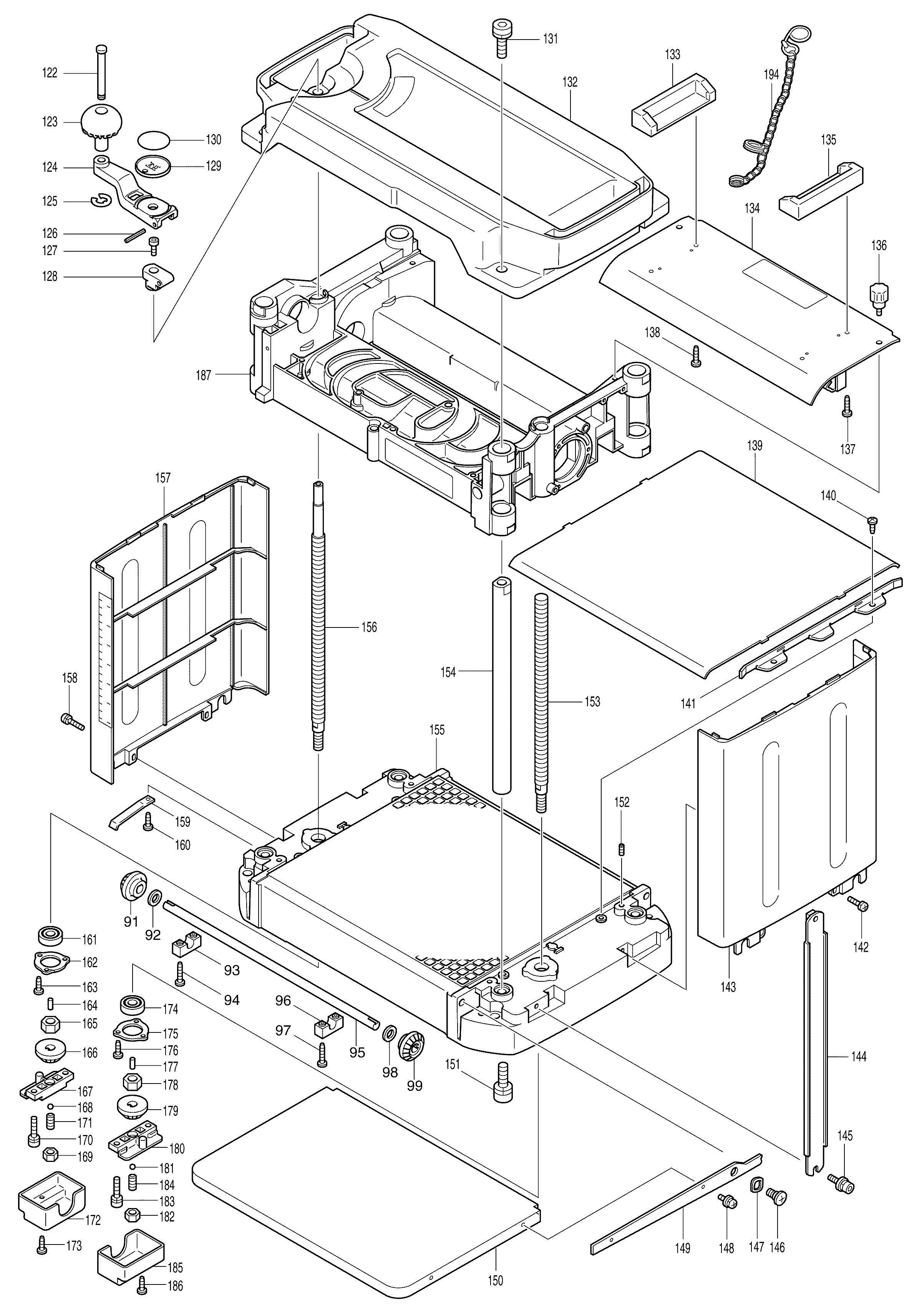 Spares for Makita 2012nb Thicknesser SPARE_2012NB from Power Tool Centre