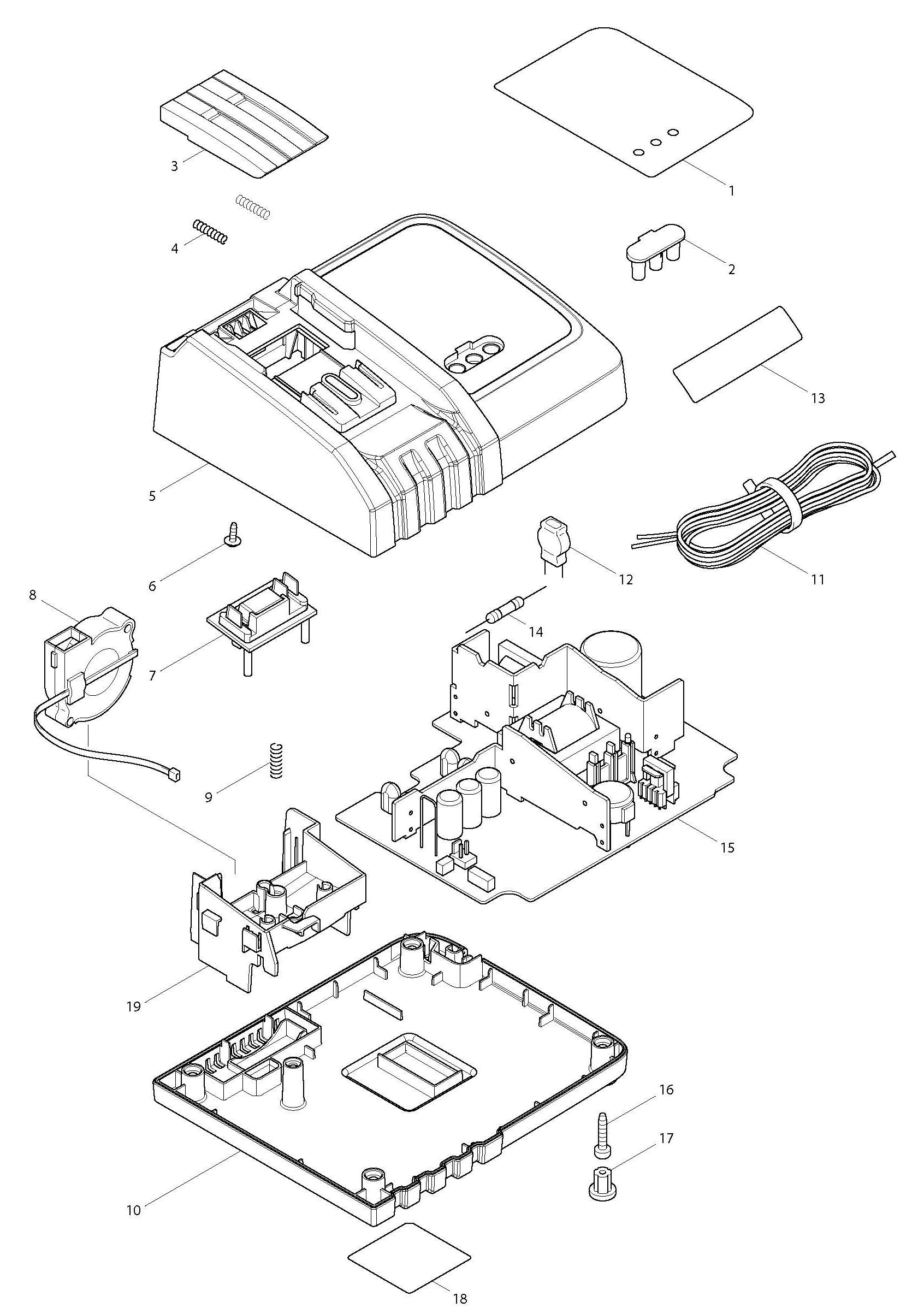 Spares for Makita Dc18rc SPARE_DC18RC from Power Tool Centre