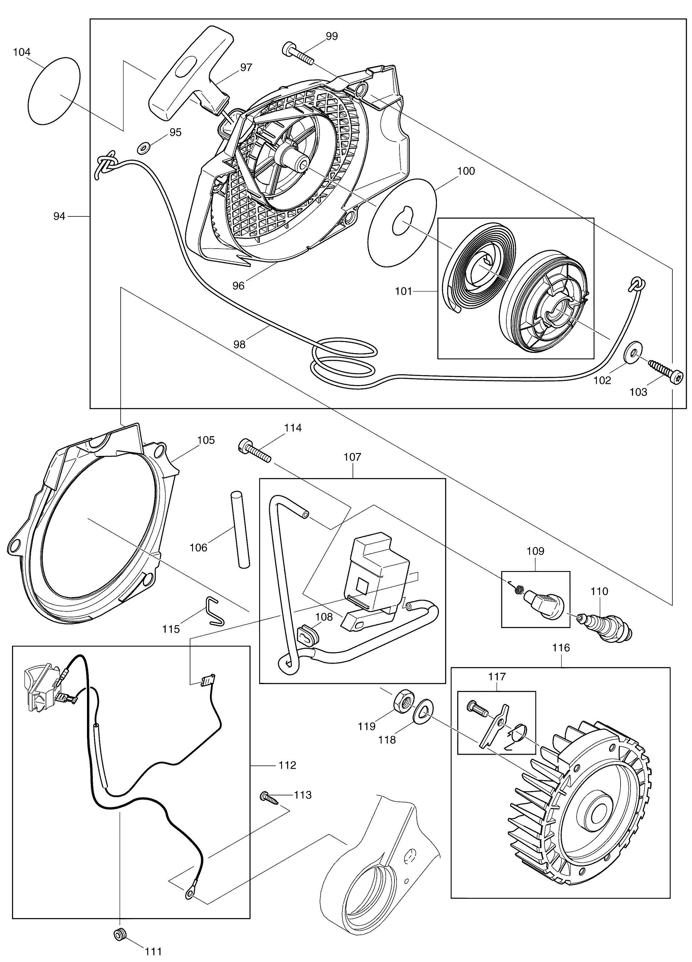 Spares for Makita Dcs6401 Chainsaw 64cc SPARE_DCS6401 from Power Tool
