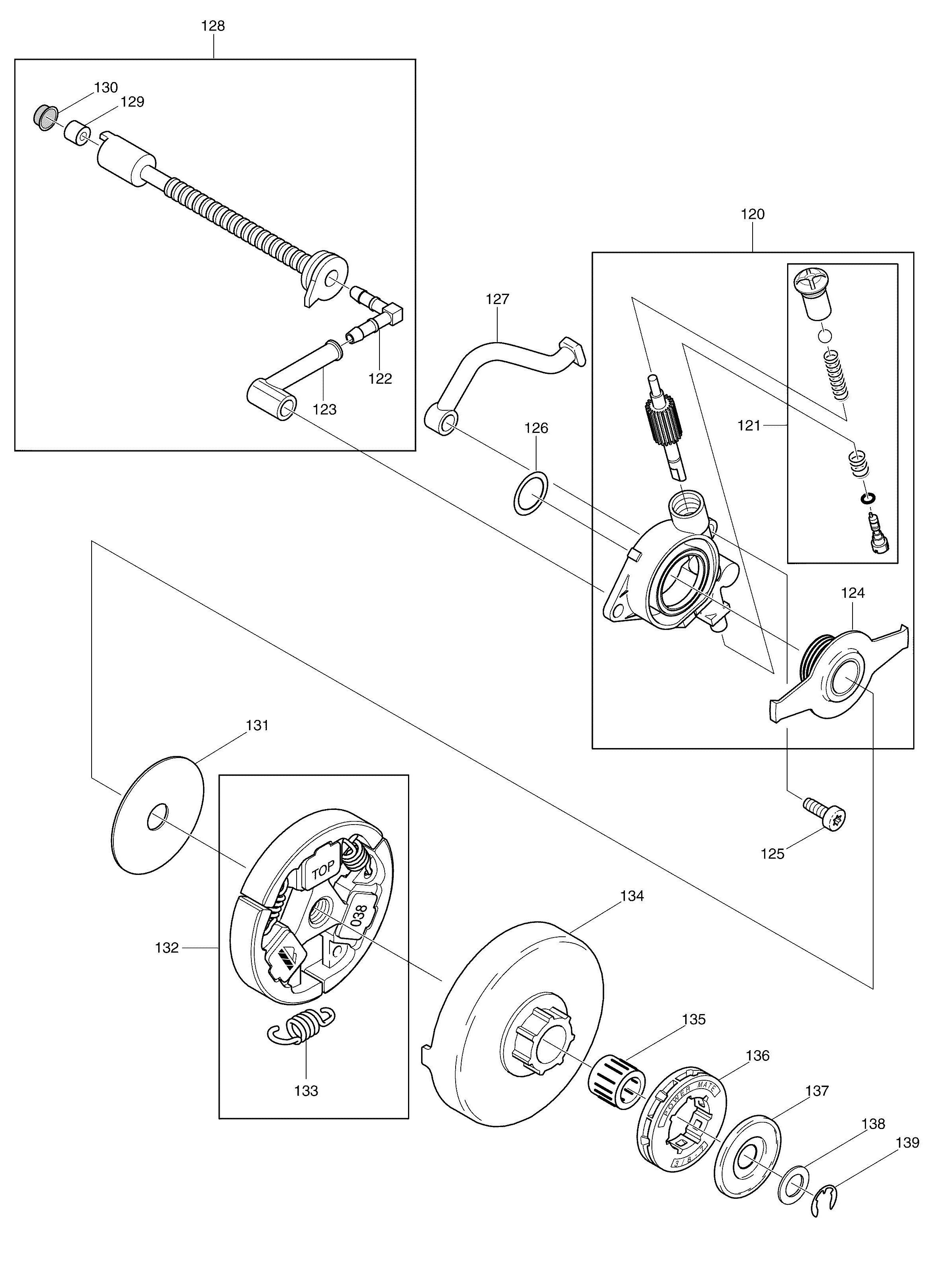 Makita Chainsaw Parts Diagram