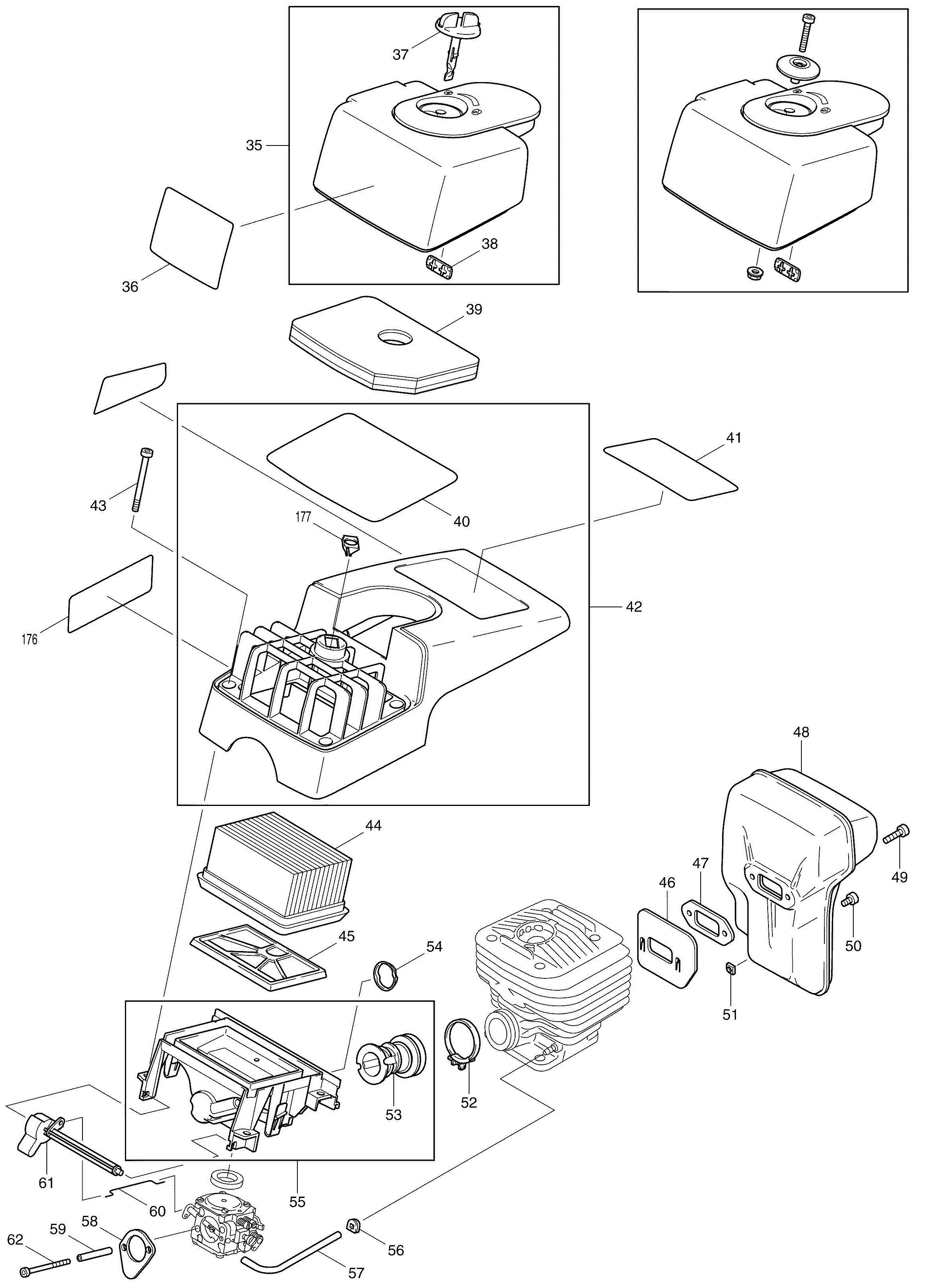 Spares for Makita Dpc7301 Petrol Disc Cutter SPARE_DPC7301 from Power
