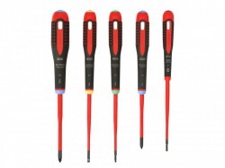 Bahco BE-9872SL ERGO VDE Insulated Screwdriver Set, 5 Piece