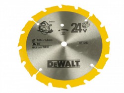 DeWalt DT1205 Trim Saw Blade 165mm x 10mm x 36 Tooth