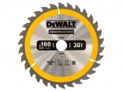 DEWALT DT1932 TCT Construction Circular Saw Blades 160mm x 20mm 30T