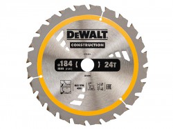 DeWalt 184mm x 20mm 24T Construction Circular Saw Blade - DT1951-QZ