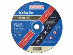Faithfull 2306MDG Grinding Disc for Metal Depressed Centre 230mm x 6.5 x 22mm