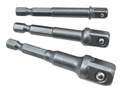 Faithfull Hex to Square Drive Adaptor 3 Piece Set