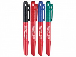 Milwaukee 48223106 INKZALL Fine Tip Colour Marker Set of 4