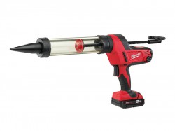 Milwaukee C18 PCG/400T Caulking Gun 400ml Transparent Tube 18 Volt 1 x 2.0ah Li-Ion