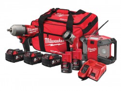 Milwaukee M18 FPP3B-525B 3 Piece Kit 18 Volt 3 x 18 Volt 5.0Ah/2 x 12 Volt 2.0Ah Li-Ion