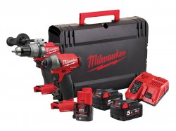 Milwaukee M18 ONEPP2A-523X ONE-KEY Twin Pack 18 Volt 2 x 5.0Ah 12 Volt 1 x 2.0Ah Li-Ion