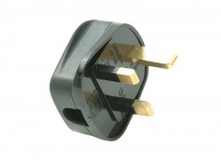 SMJ RP13BC Black 13amp Fused Heavy-Duty Rubber Plug Top