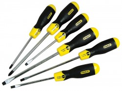 Stanley 5-98-001 Pack of 6 Cushion Grip Magnetic Tip Screwdriver Set