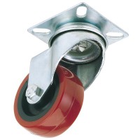 DRAPER 100mm SWIVEL PLATE FIXING POLYURETHANE WHEEL 65518