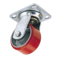 DRAPER 100mm SWIVEL PLATE FIXING HEAVY DUTY POLYURETHANE WHEEL 65523