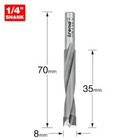 TREND C176X1/4TC DOWEL DRILL 8MM X 35MM CUT         