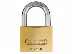 ABUS Padlock 50mm Brass 65 Series Carded - ABU6550C