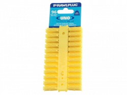 Rawlplug Yellow UNO Plugs 5mm x 24mm - Pack of 96
