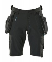 Mascot Advanced Work Shorts with Detachable Holster Pockets - Black