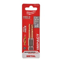 Milwaukee Metal Drill SWave HSS-G Ti. 3.5mm -2pcs