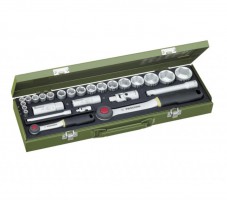 Proxxon 23020 Socket set 1/4\" + 1/2\" (27-piece)