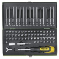 Proxxon 23107  safety screwdriver set, 1/4\" (75-piece)