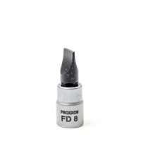 Proxxon 23742 33mm Long FD 8mm Flat-blade Screwdriver Bit with 1/4\" Socket
