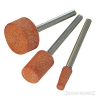 Silverline 282582 Pack of 3 Circular Grinding Wheel Set 9, 10, 15mm