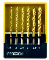 Proxxon 28876 HSS twist drill set with centering spike, 1.5 to 4 mm (6-piece) NO 28 876
