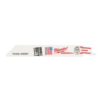 Milwaukee 48005184 Pack of 5 Metal Cutting Sawzall Reciprocating Saw Blades 150mm x 18TPI