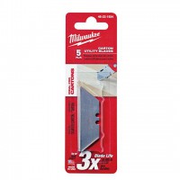 Milwaukee 48221934 Safety Carton Utility Knife Blades - Rounded Edge Pack of 5