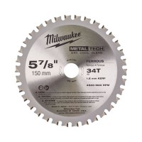 Milwaukee 48404080 Metal Tech Steel Cutting Circular Saw 150mm x 20mm 34T