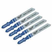 Milwaukee 4932254063 5x 55mm x 1.2mm T118A Metal Traditional Cut Jigsaw Blades
